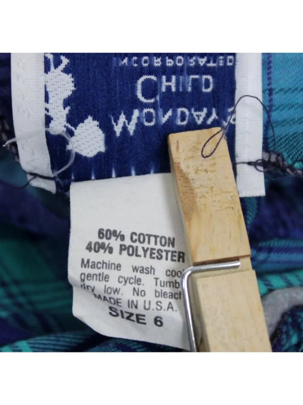 Monday's Child Dress 6x Blue Plaid Scallop Collar Classic Holiday Southern Charm